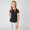 Girls' Breathable T-Shirt NKF500 - Black