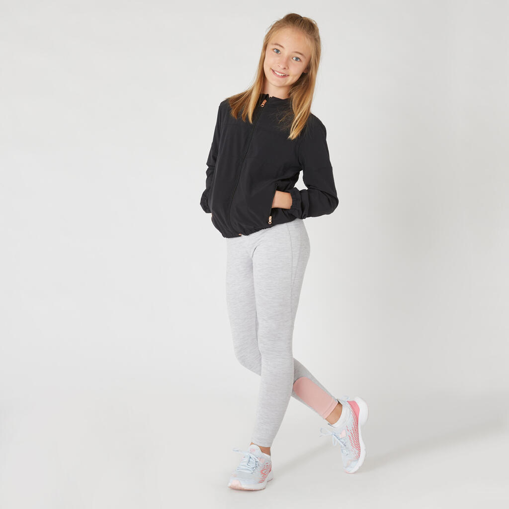 Veste multisport légère et respirante fille, Bleu blanc mauve