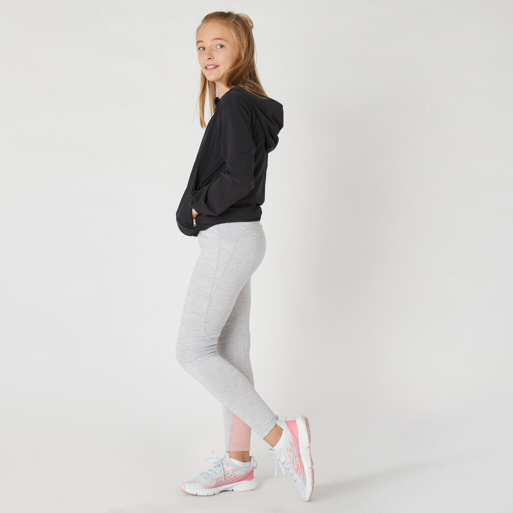 Veste multisport légère et respirante fille, Bleu blanc mauve