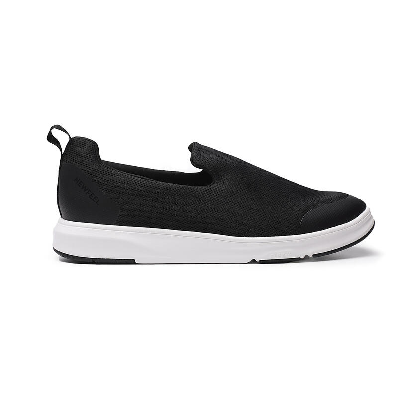 Chaussures de marche Slip On pour hommes - Noir / Blanc
