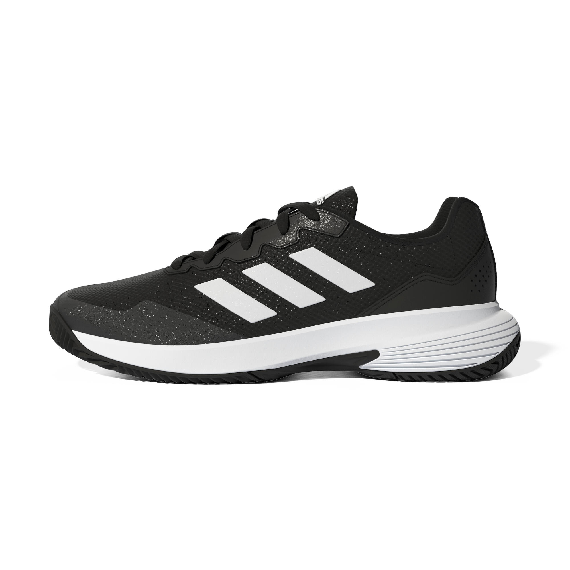 Men s Multicourt Tennis Shoes Gamecourt Black White ADIDAS