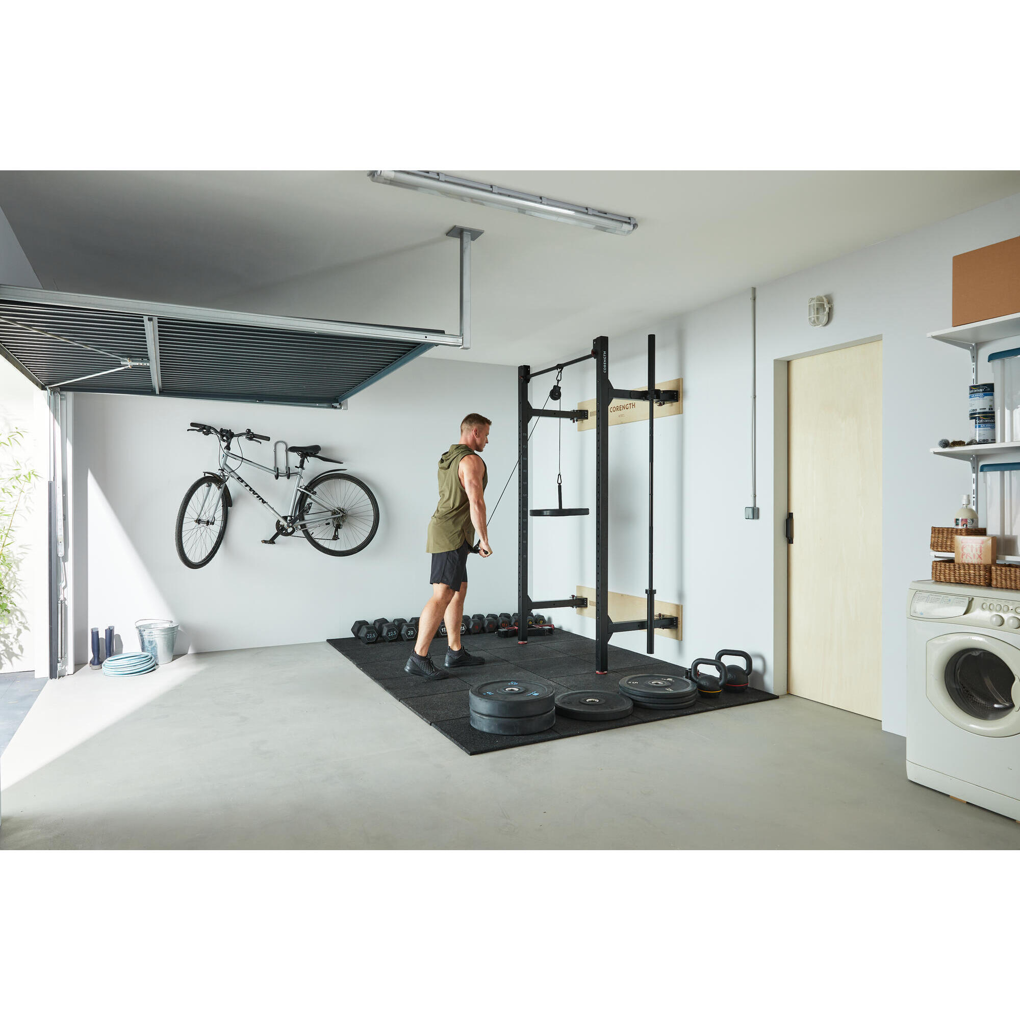 Rack da parete pieghevole per bodybuilding - WALL RACK FOLD