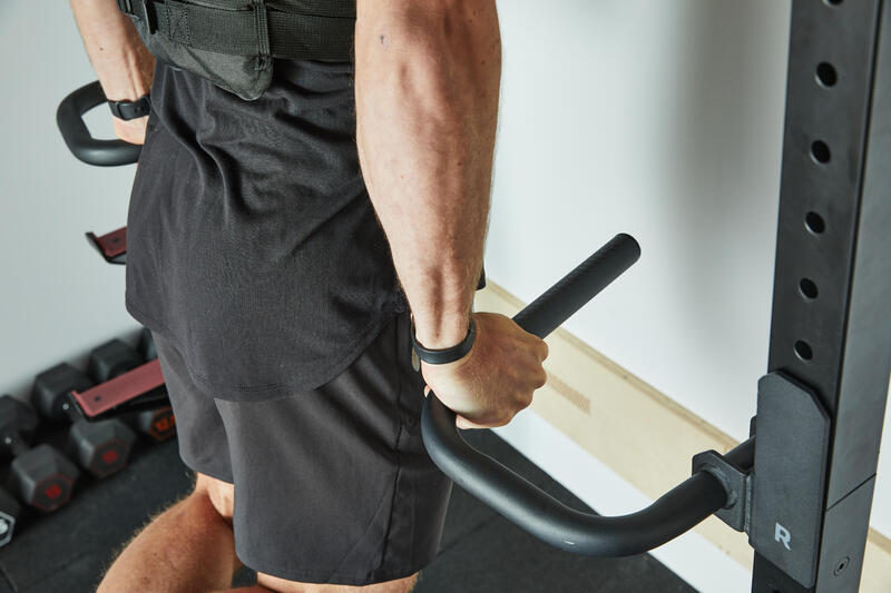 Fold-Down Weight Training Wall Rack for Squats and Pull-Ups