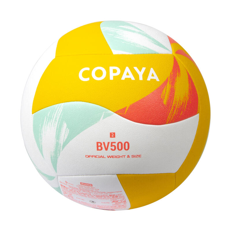 Bal voor beachvolley Replica Hybride 500 geel/wit