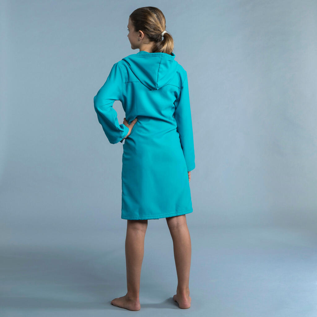 KID'S COMPACT BATHROBE AND TOWEL - TURQUOISE