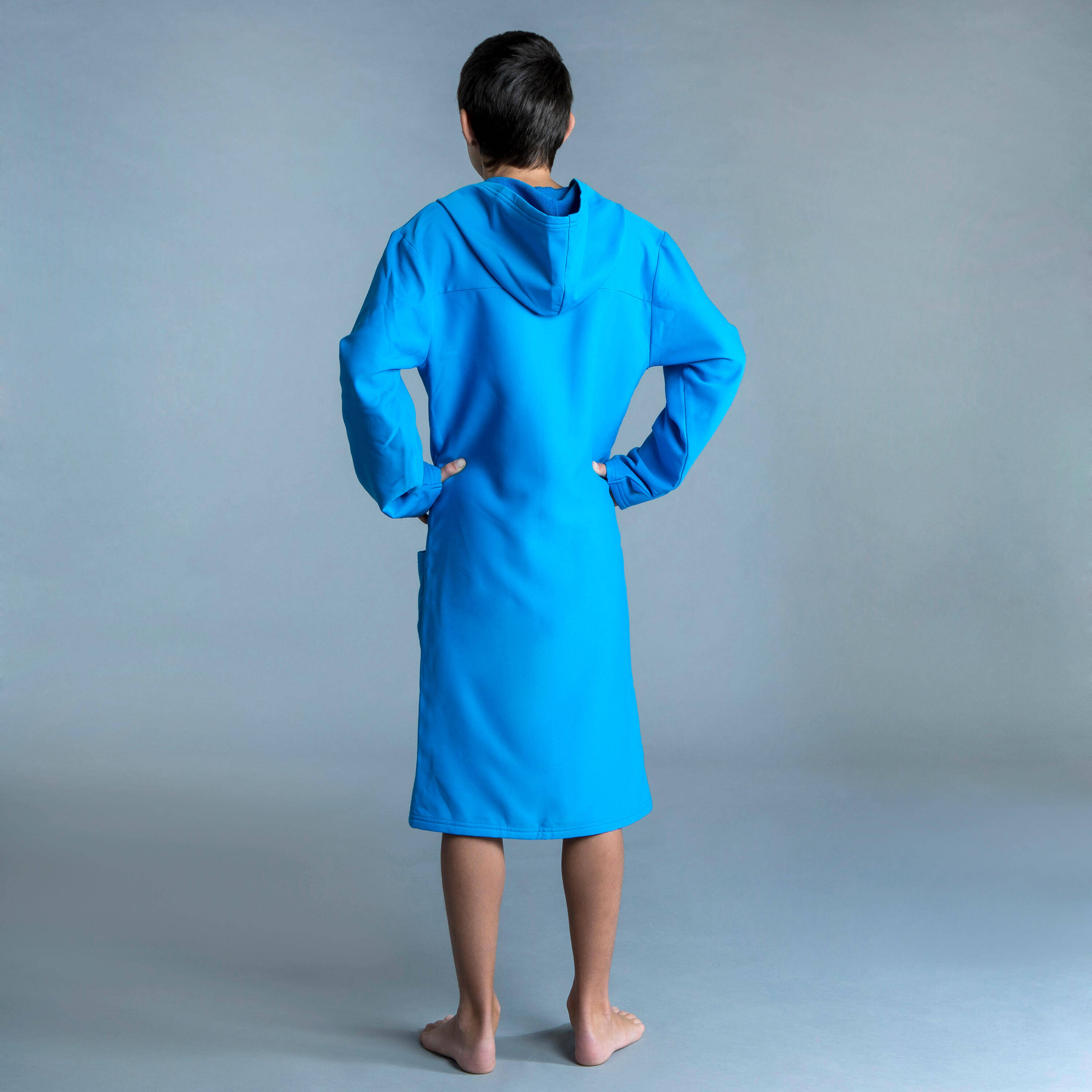 Kids Bathrobe Organic Cotton Blue -  5