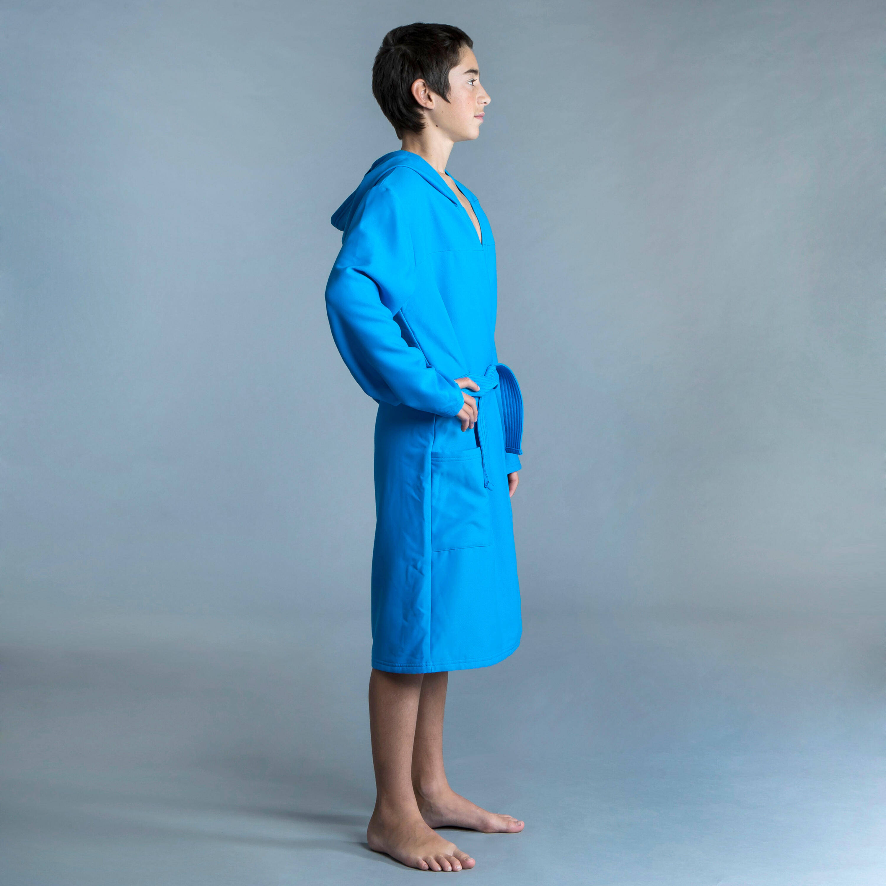 Kids Bathrobe Organic Cotton Blue -  4