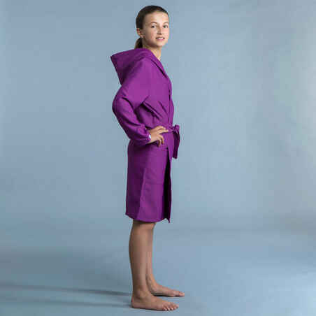 KID'S COMPACT POOL BATHROBE PURPLE