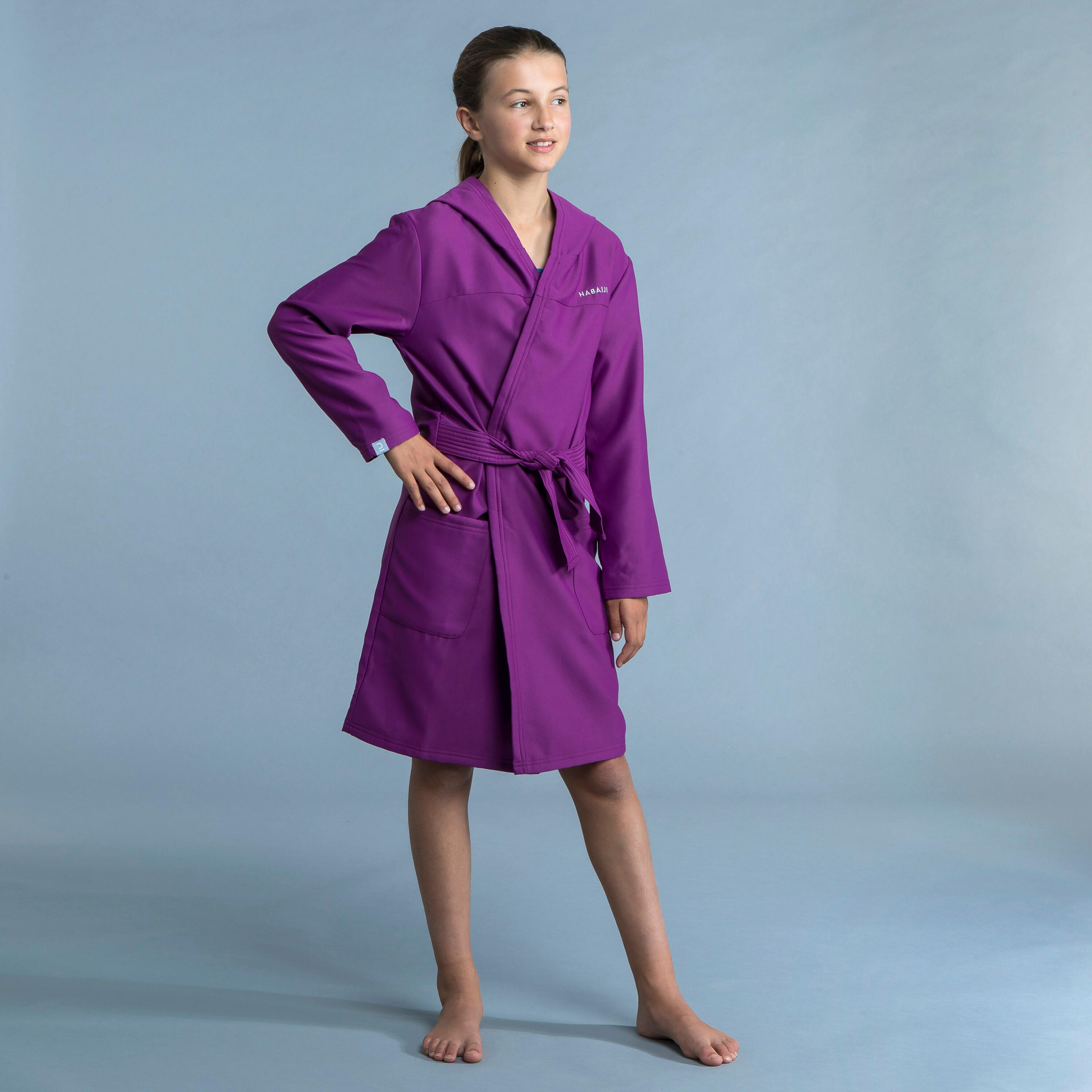Kid's Compact Pool Bathrobe Soft & Absorbent Purple