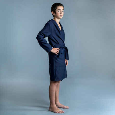 KID'S COMPACT POOL BATHROBE DARK BLUE