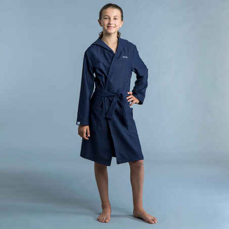 KID'S COMPACT POOL BATHROBE DARK BLUE