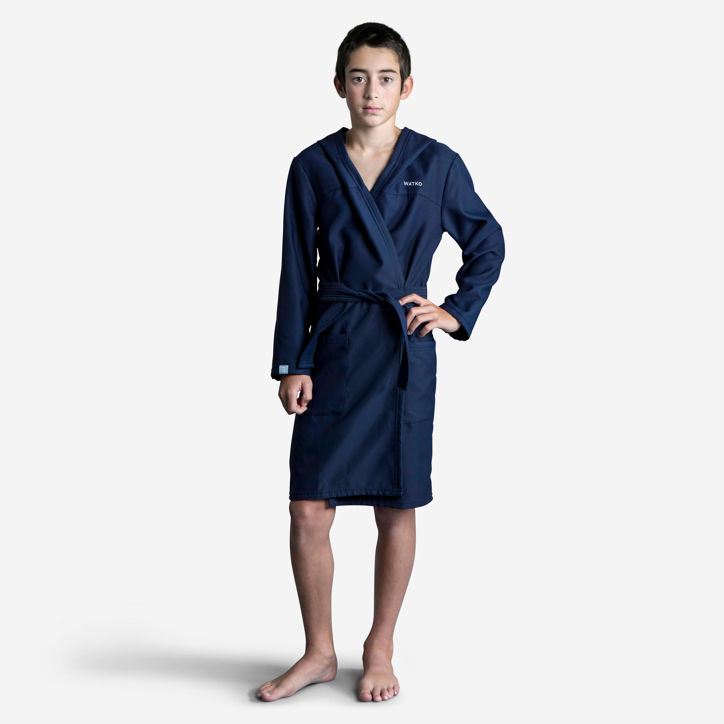 COMPACT CHILDREN'S BATHROBE DARK BLUE