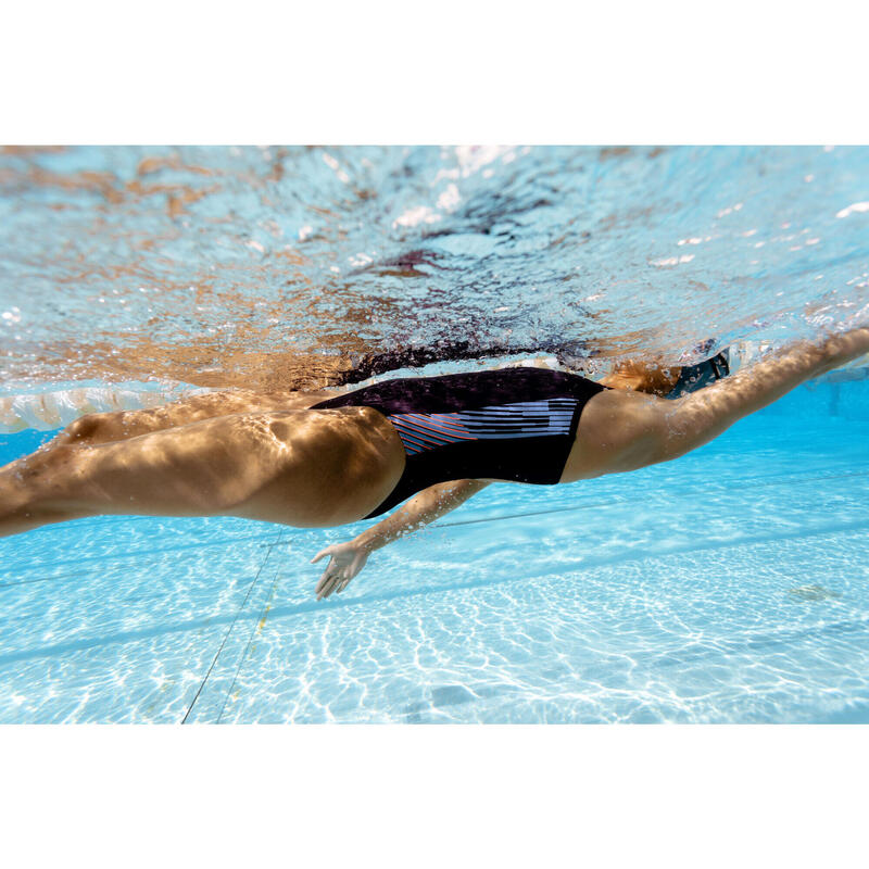 Bañador Mujer natación azul marino Kamily 500