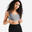 Bustier Fitness leichter Halt 120 grau