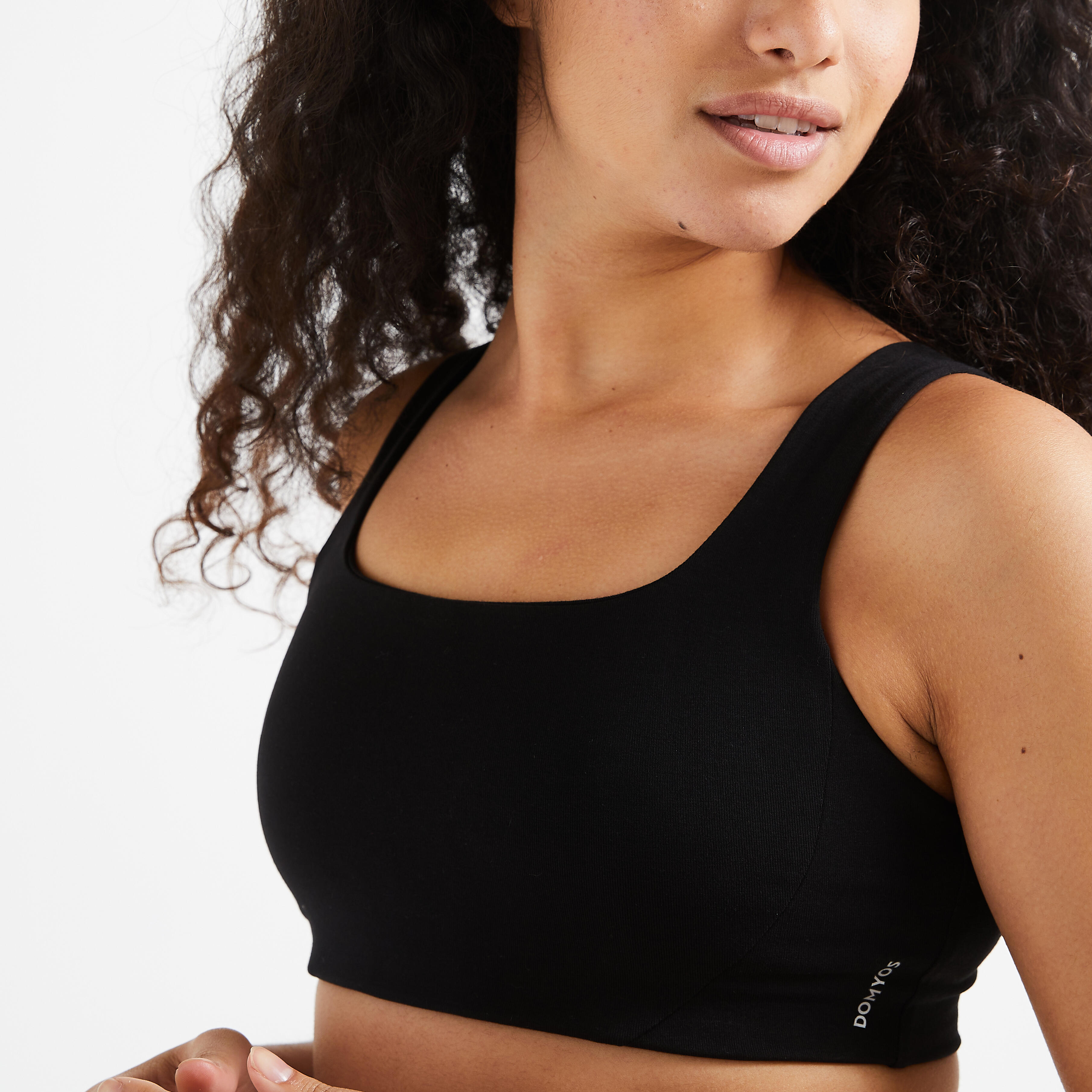 Reggiseno fitness a sostegno leggero 120 nero