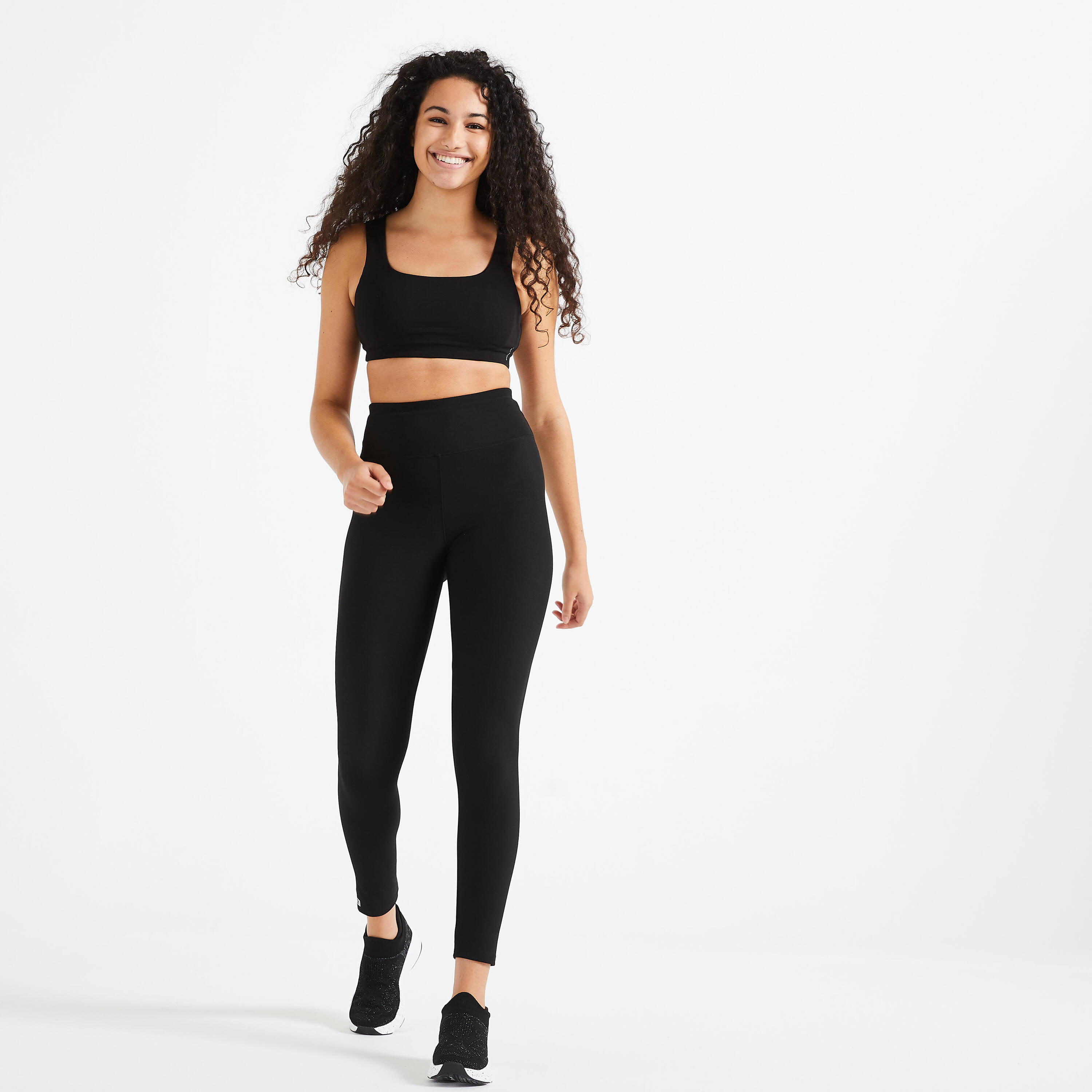 Sports Bra Low Support Cotton - Black -  4