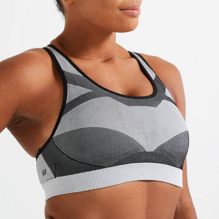 Medium Support Seamless Fitness Sports Bra 560 - Grey