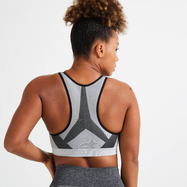 Medium Support Seamless Fitness Sports Bra 560 - Grey