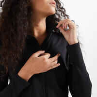 Women's Straight-Cut Fitness Cardio Jacket - Black