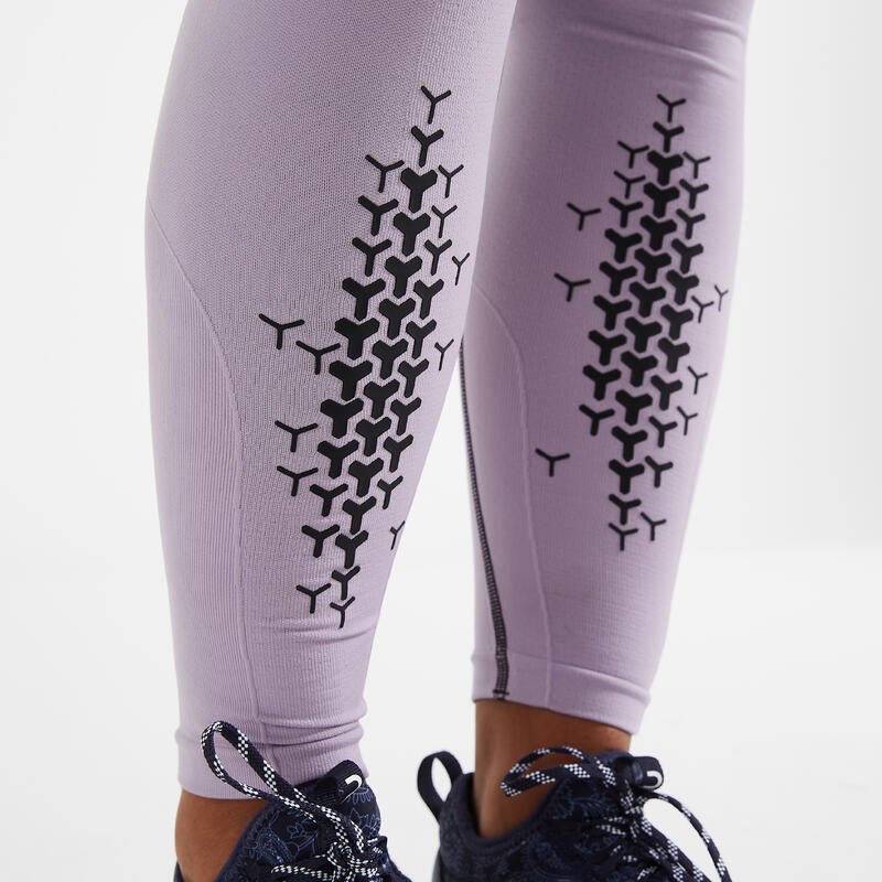 Legging Crosstraining Seamless Femme Violet et Noir