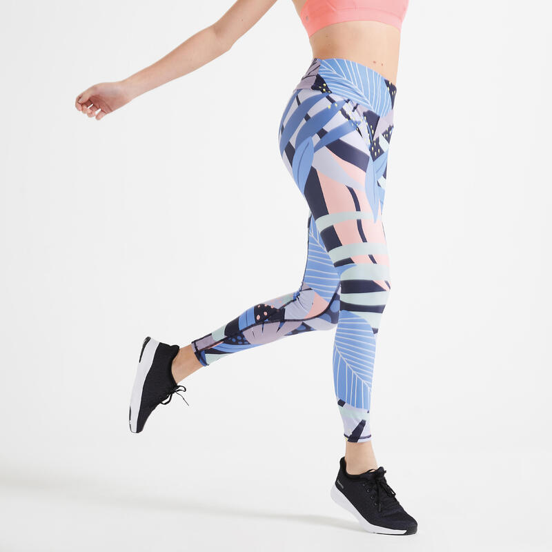 Leggings donna fitness fascia regolabile multicolore