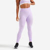 Mallas Leggings fitness tiro alto seamless Mujer Domyos 900 violeta