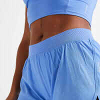 Women's 2-in-1 Anti-Chafing Fitness Cardio Shorts - Blue