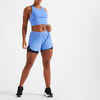 Women's 2-in-1 Anti-Chafing Fitness Cardio Shorts - Blue