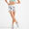 Short pantalon corto fitness amplia Mujer Domyos blanco