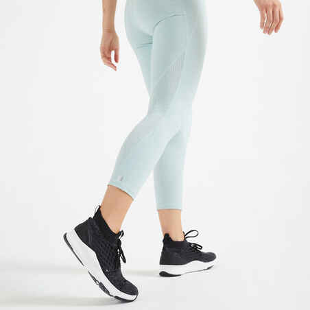 High-Waisted Cropped Shaping Fitness Leggings