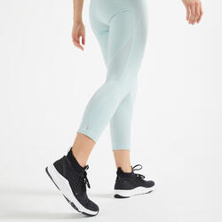 Leggings Curtas de Cardio-training com Cós Alto e Modeladoras Estampado  DOMYOS - Decathlon