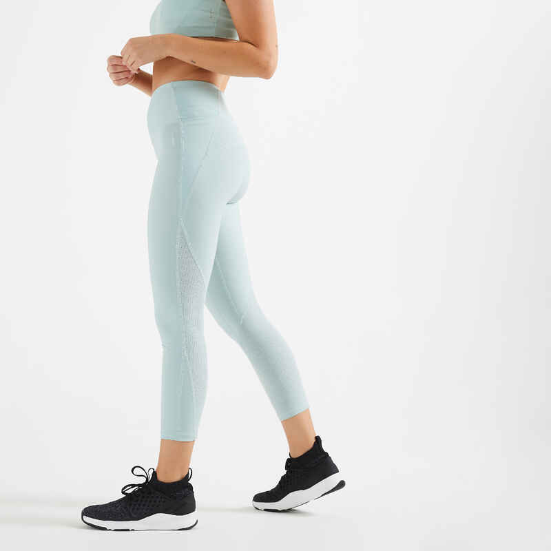 High-Waisted Cropped Shaping Fitness Leggings