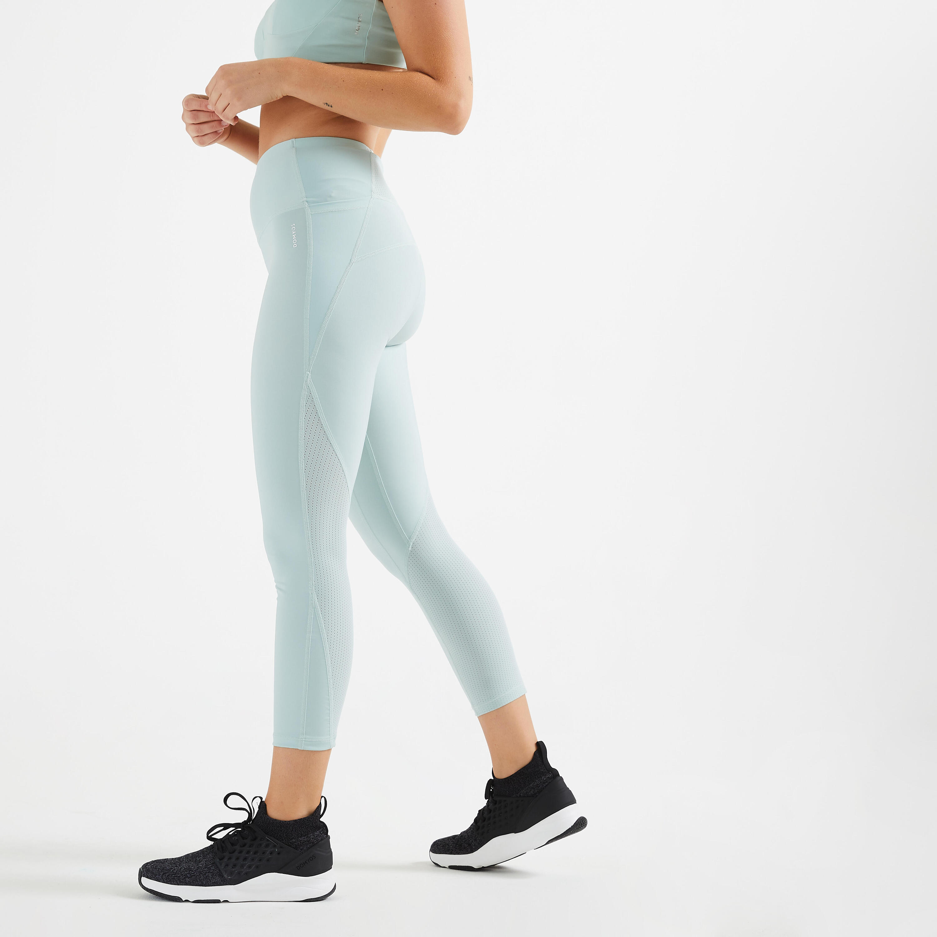 High-Waisted Cropped Shaping Fitness Leggings 1/4