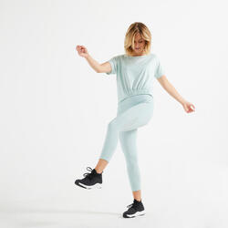 Leggings Curtas de Cardio-training com Cós Alto e Modeladoras Estampado  DOMYOS - Decathlon