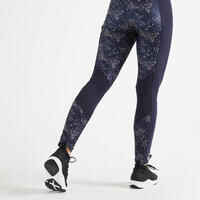 Women's phone pocket fitness high-waisted leggings, dark blue