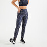 Women Gym Leggings Polyester With Phone Pocket FTI 120 Navy Blue