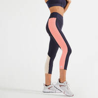Women Gym Leggings Polyester With Phone Pocket Navy Blue