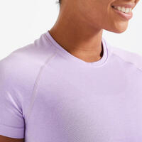 Majica kratkih rukava za fitnes FCT 900 kratka bešavna ženska - ljubičasta