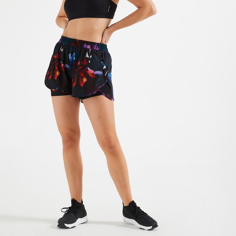 Short 2 en 1 Fitness anti frottement cuisses