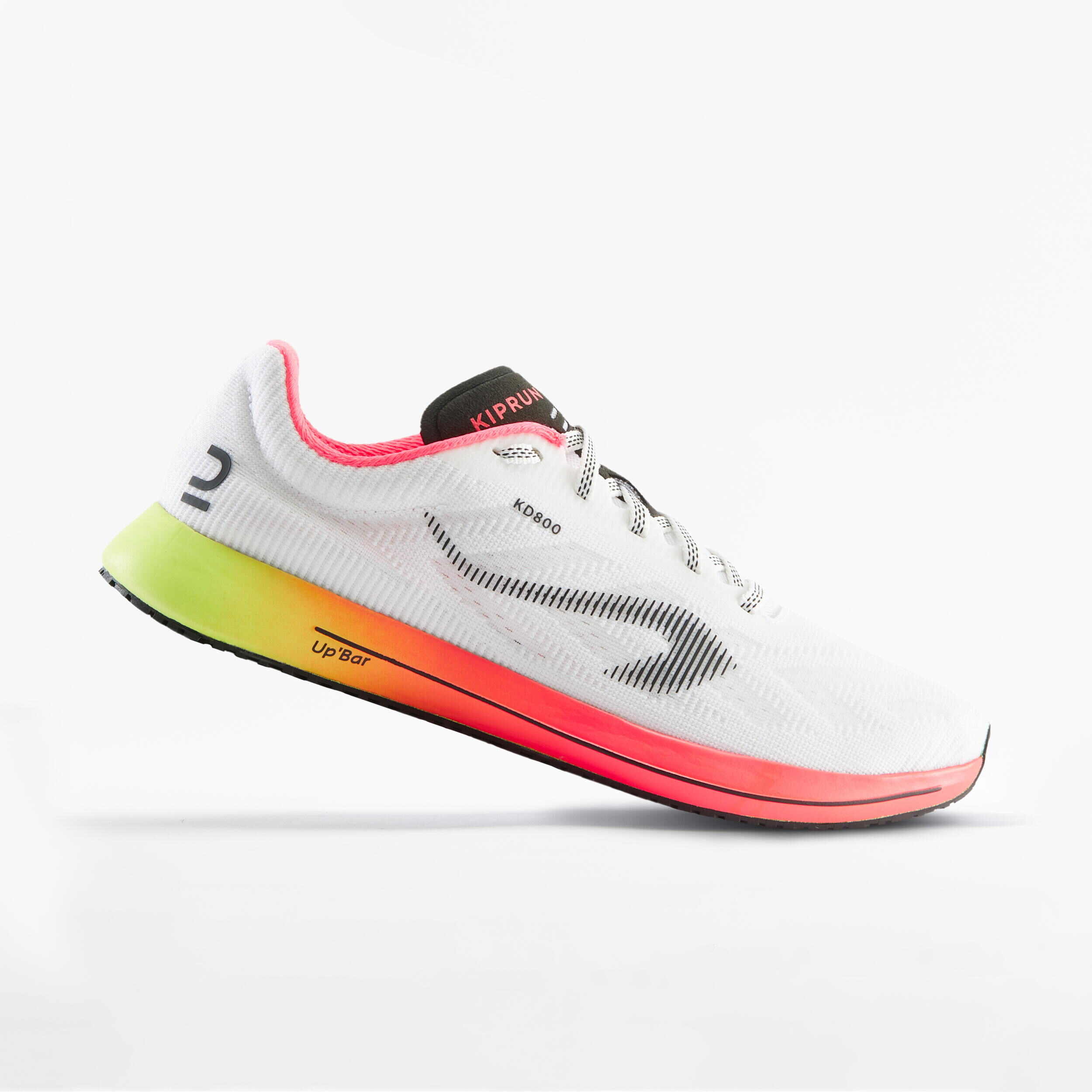 KIPRUN KIPRUN KD 800 WOMEN'S RUNNING SHOES - WHITE/PINK/YELLOW