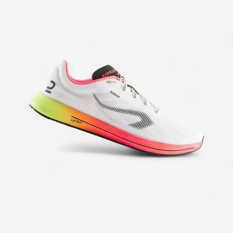 CHAUSSURES DE RUNNING FEMME KIPRUN KD 800 BLANC ROSE JAUNE