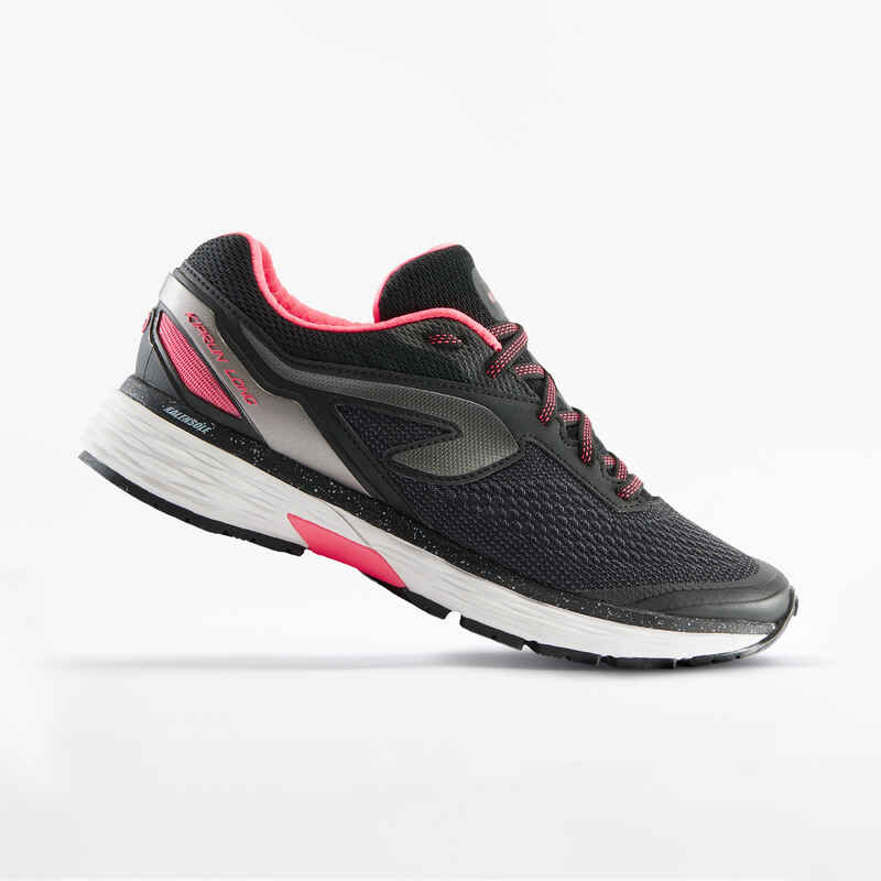 Calzado Running Kiprun Long2 Mujer Negro Rosa - Decathlon