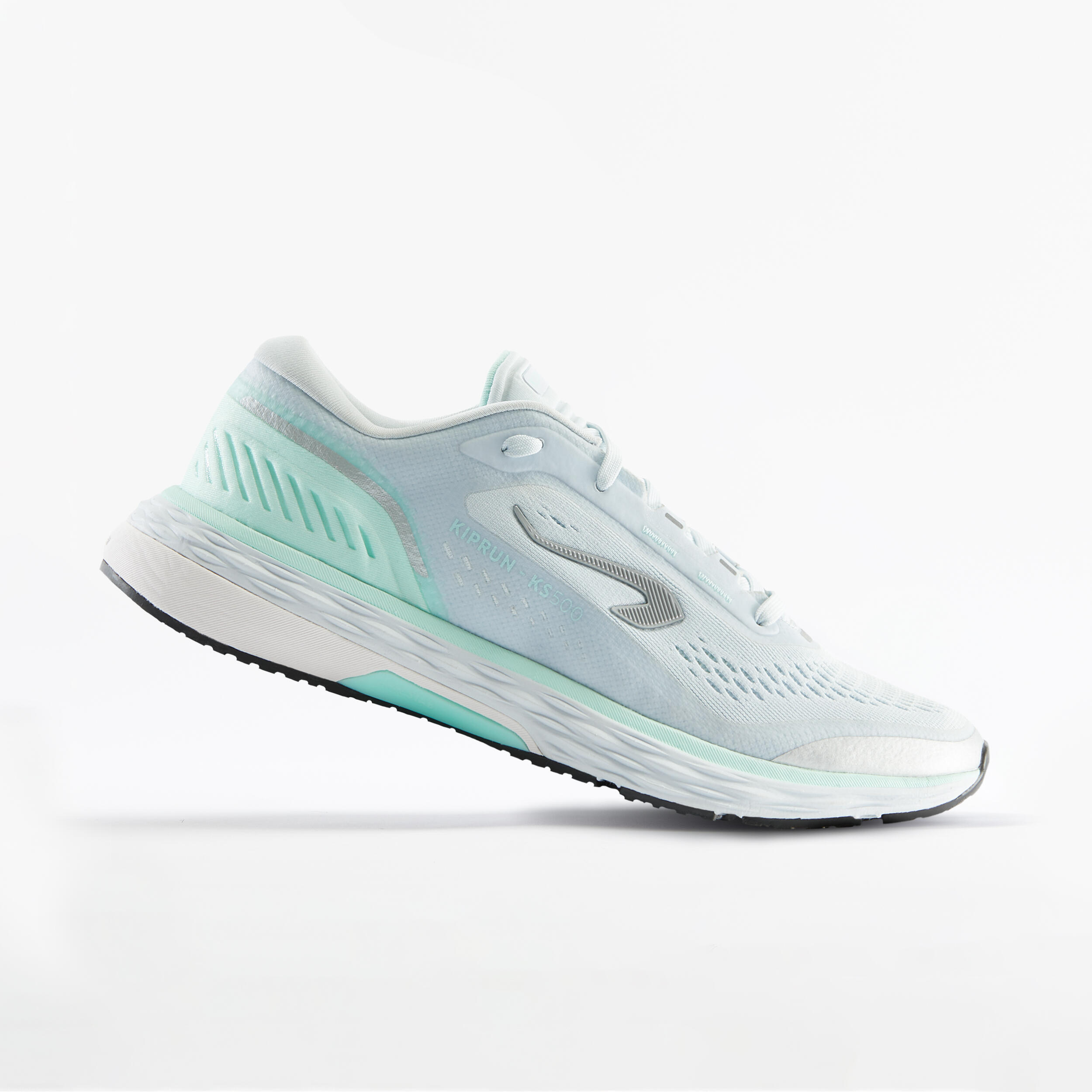 Kiprun KS 500 Women's Running Shoes - grey green 1/8