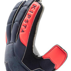 Adult Football Goalkeeper Gloves F500 - Navy Blue/Pink