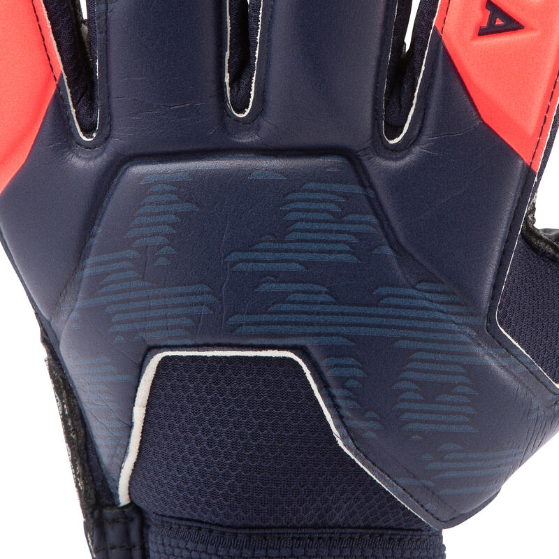 Fotbalové brankářské rukavice F500 Resist tmavě modro-růžové