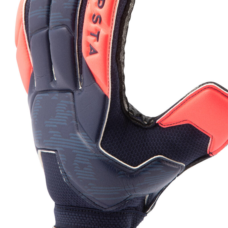 Gant de gardien de football adulte F500 RESIST bleu marine rose