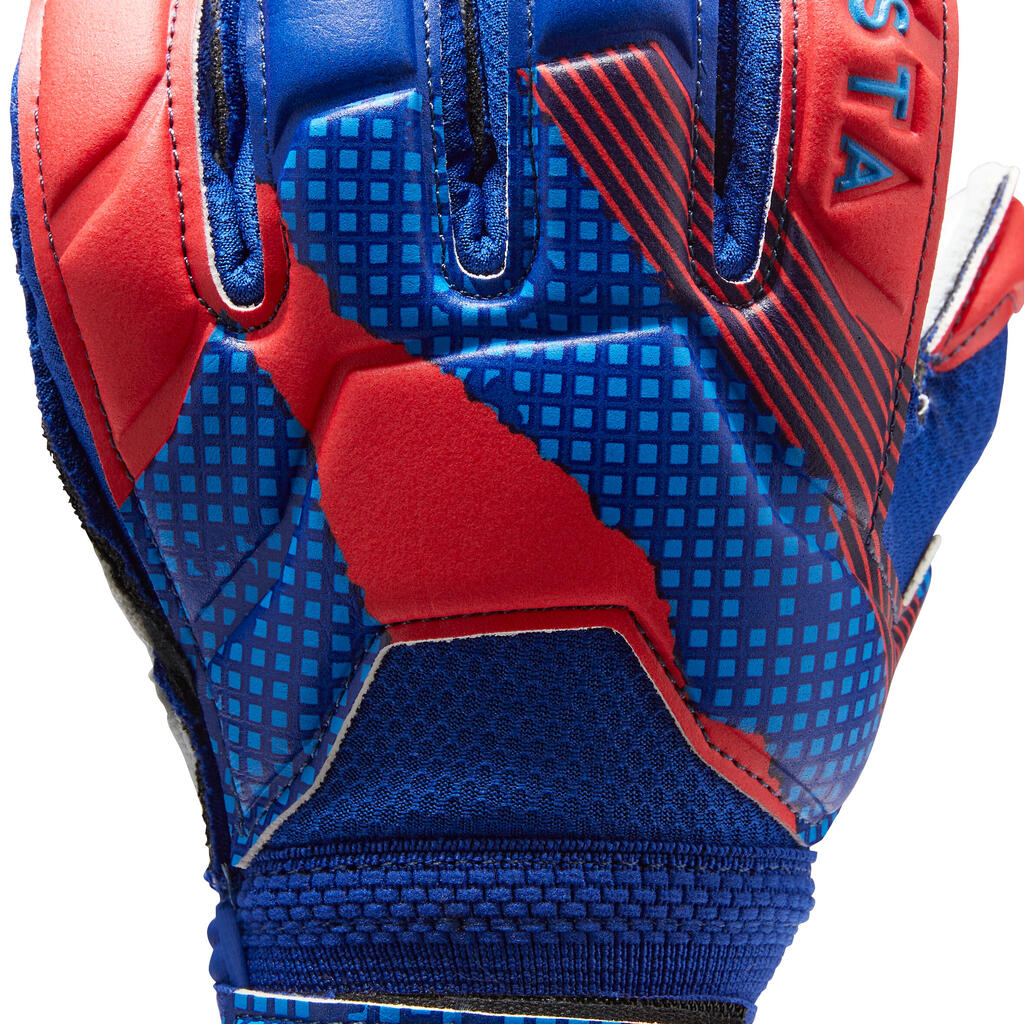 Gant de gardien de football enfant  F500 bleu rouge