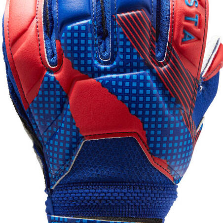 Kids' Football Goalkeeper Gloves F500 - Blue/Red