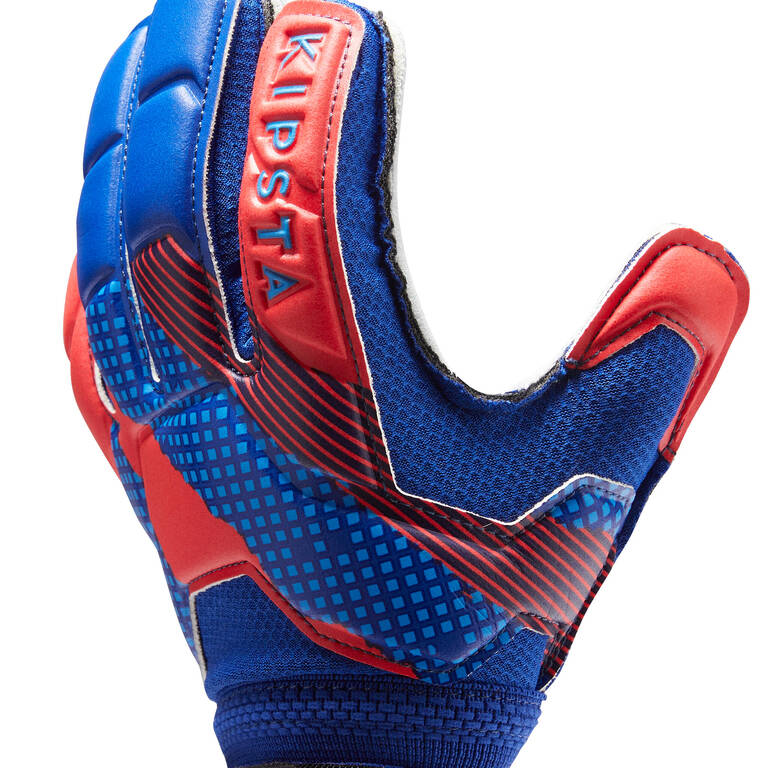 Kids' Football Goalkeeper Gloves F500 - Blue/Red