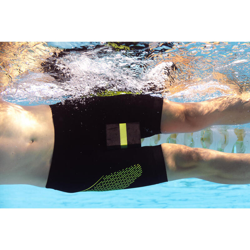 Pullbuoy Natación 500 Negro Amarillo Talla M